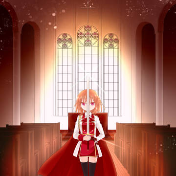 教会に佇む騎士
