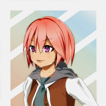 ピンク髪女の子_立ち絵