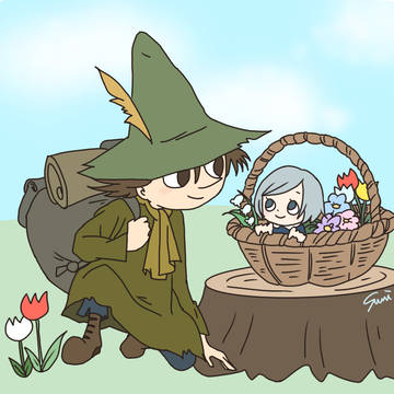スナフキンと森の小人