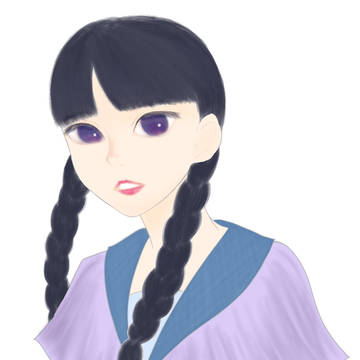 三つ編みの女の子