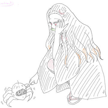 禰豆子ちゃんと例の蜘蛛