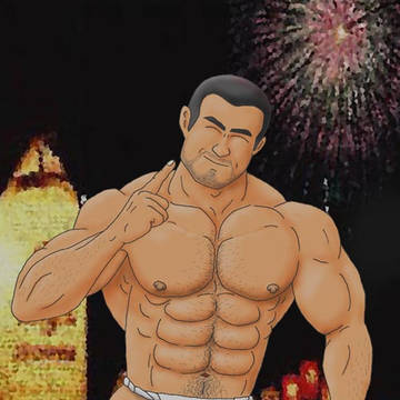 お祭り親父