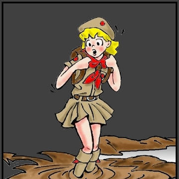 ガールスカウト ハイキング クイックサンド