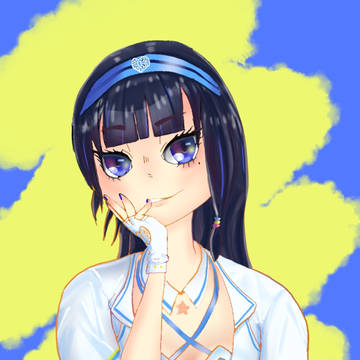 頬杖をつく葵ちゃん