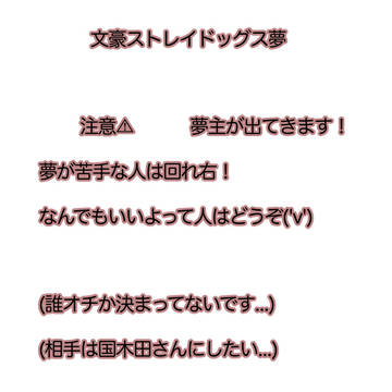 文スト夢