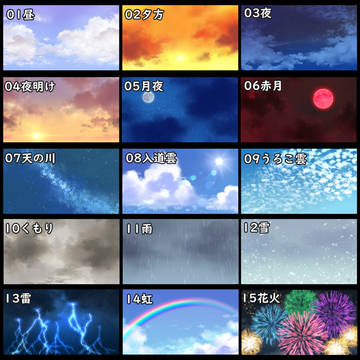 【使ってもいいのよ】背景素材04 空
