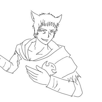 悪い顔をしたミコッテ♂