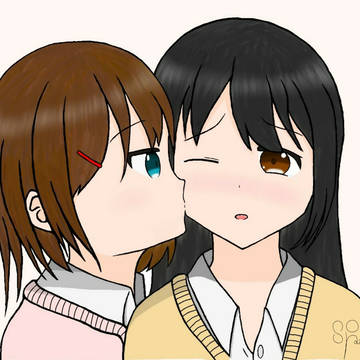 ほっぺたに