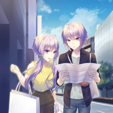 二人でお買い物