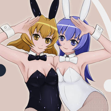 バニー姿の涼風コンビ