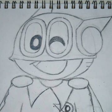 パーマン1号の下描きです！