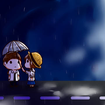 In the rain