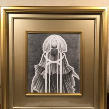 額縁に合わせて絵を描く（ラフ）
