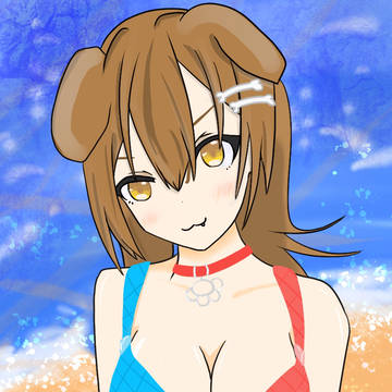 この水着どぉ?ころね似合ってるかな....