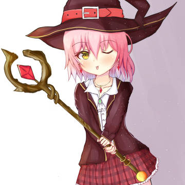 ピンク髪魔女