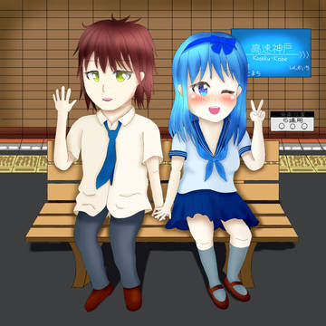 【鉄道擬人化】 阪急1000系 × 阪神5700系