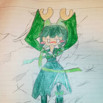 PHRASEFIGHTのほのかちゃんの抱き枕風イラスト