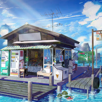 海の上の駄菓子屋