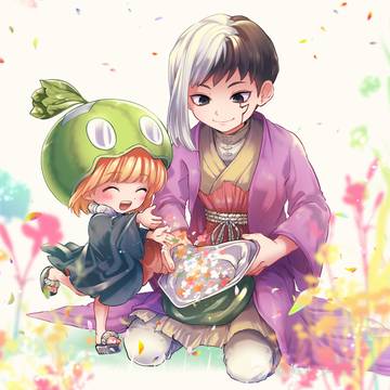 ゲンとスイカの花集め