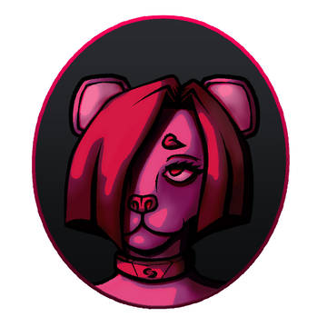 Pink Goth Lioness - OC (Unnamed)