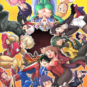 【ヒロアカxアメコミ】同人誌カバー(仮)