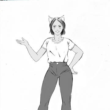 girl with cat ears(commissioned)