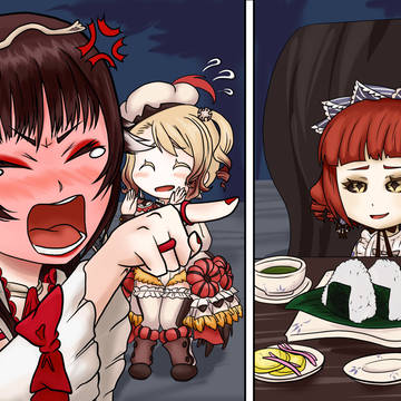 Woman yelling at a doll