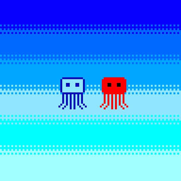 クラゲとタコ