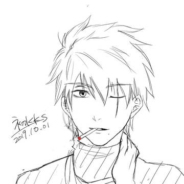 落書き カカシ