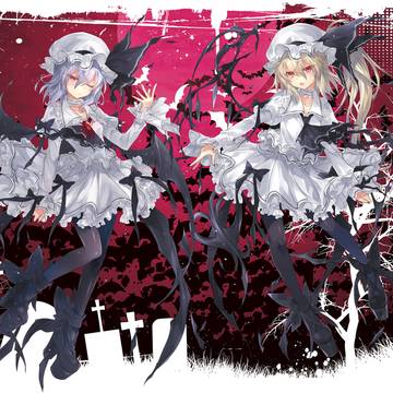 白レミリアと白フラン
