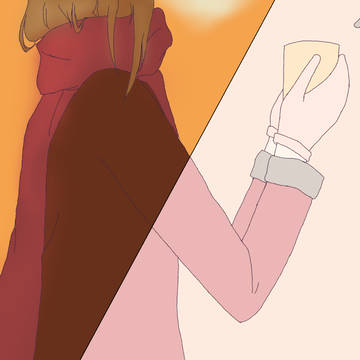 カプチーノと染まった頬