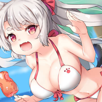 夕立水着