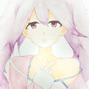 透明水彩でラフィー描いてみた！