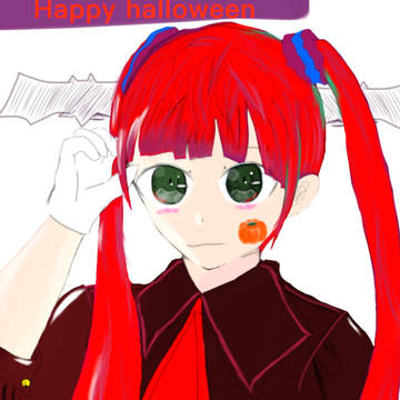 女の子と厚塗りの練習