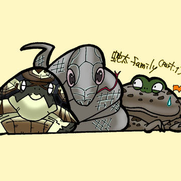 爬虫類トリオ
