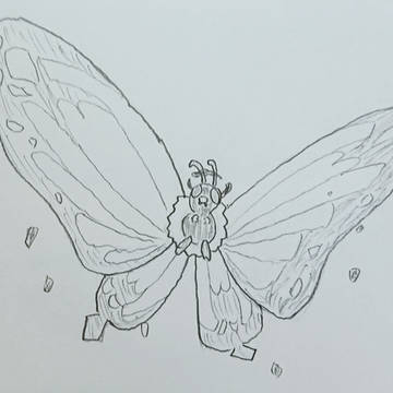 初描きバタフリー(キョダイマックスのすがた)