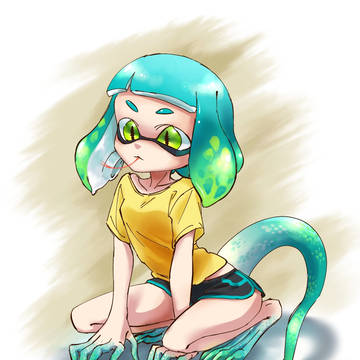 トカゲ化イカちゃん