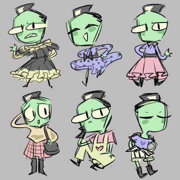 Zim in cute clothes