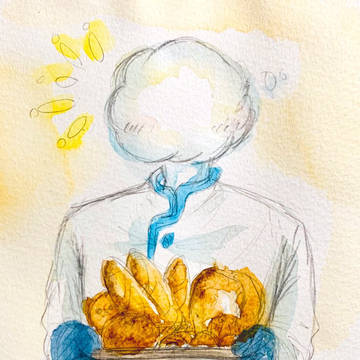 パンが焼けました