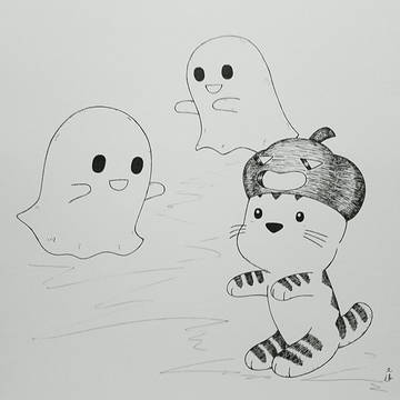 ボールペンで、お絵かき(*^^*)