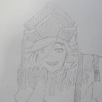 童磨落書き