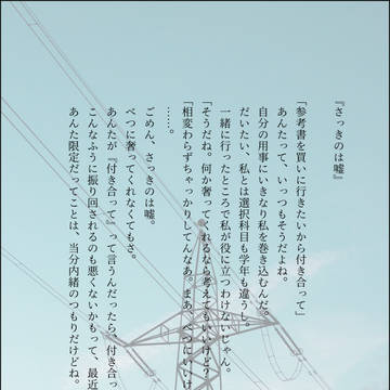 さっきのは嘘