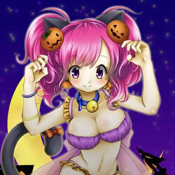 柿黒猫ハロウィン