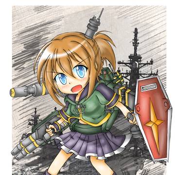 ガンプラボックスアート風 フルアーマーレパルス