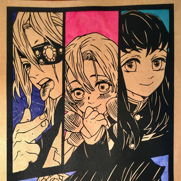 ［鬼滅の刃］全力訓練［切り絵］