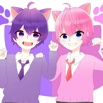 ななもりにゃん🐱💜とさとみにゃん🐱💗