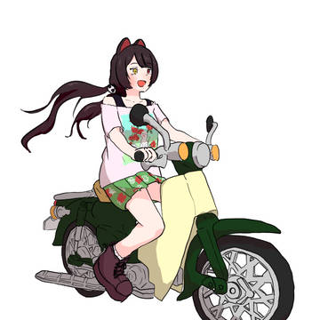 原付で爆走する戌亥とこ