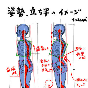 立ち姿をキレイに描くコツ