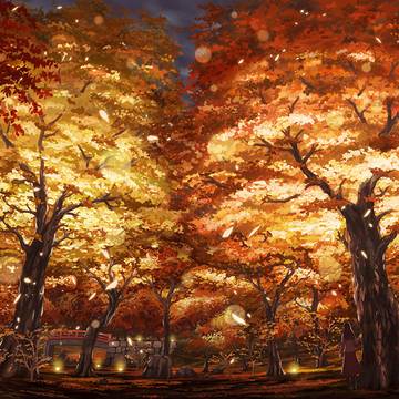紅葉の灯