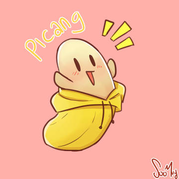Banana with hoodie